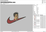 Swoosh Tyler D Embroidery File 6 sizes