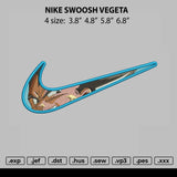 Swoosh Vegeta Embroidery File 4 size