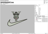 Swoosh Vendetta Embroidery File 4 size