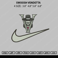 Swoosh Vendetta Embroidery File 4 size