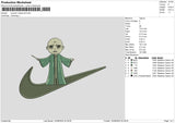 Swoosh Voldemort Embroidery File 6 sizes