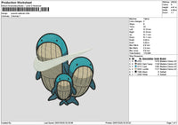 Swoosh Wailords Embroidery File 6 sizes