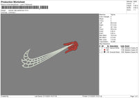 Swoosh Web Spiderman Embroidery File 7 size