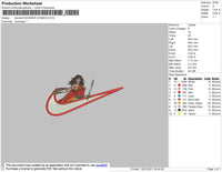 Swoosh Wonder Women Embroidery File 4 size