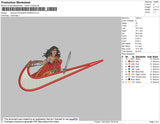 Swoosh Wonder Women Embroidery File 4 size