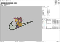 Swoosh Yourichi Embroidery File 4 size