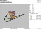 Swoosh Yourichi Embroidery File 4 size