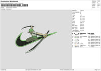 Swoosh Zorov2 Embroidery File 6 sizes