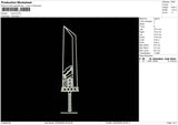 Sword2203 Embroidery File 6 sizes