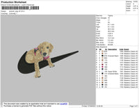 Swoosh Dog V6 Embroidery File 4 size