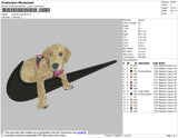 Swoosh Dog V6 Embroidery File 4 size