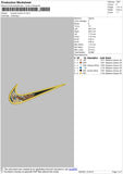 Swoosh Anime V2 Embroidery File 4 size