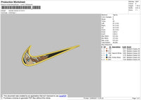 Swoosh Anime V2 Embroidery File 4 size