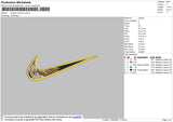 Swoosh Anime V2 Embroidery File 4 size