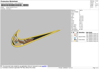Swoosh Anime V2 Embroidery File 4 size