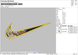Swoosh Anime V2 Embroidery File 4 size