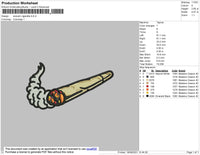 Swoosh Cigarrete Embroidery File 4 size