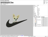 Swoosh Dog V5 Embroidery File 4 size