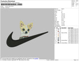 Swoosh Dog V5 Embroidery File 4 size