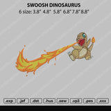 Swoosh Dinosaurus Embroidery File 6 Size