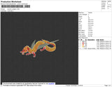 Swoosh Dragon Embroidery File 4 size