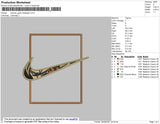Swoosh Goku Rectangle Embroidery File 4 size