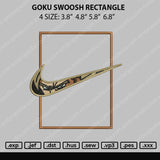Swoosh Goku Rectangle Embroidery File 4 size