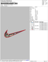 Swoosh Goku V3 Embroidery File 4 size