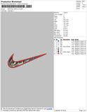 Swoosh Goku V3 Embroidery File 4 size