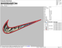 Swoosh Goku V3 Embroidery File 4 size