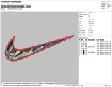 Swoosh Goku V3 Embroidery File 4 size