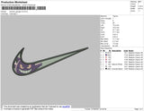 Swoosh Gengar Embroidery File 4 size