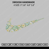 Swoosh Handmade Embroidery File 4 size