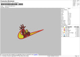 Swoosh Iron Man Embroidery File 4 size