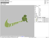 Swoosh Kermit Embroidery File 4 size