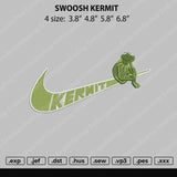 Swoosh Kermit Embroidery File 4 size