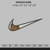 Swoosh Kobe 01 Embroidery File 4 Size