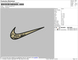 Swoosh Mountain Embroidery File 4 size