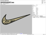 Swoosh Mountain Embroidery File 4 size