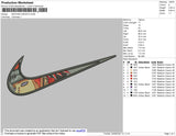 Swoosh Nagato Embroidery File 4 size