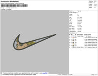 Swoosh Nanami Embroidery File 4 size