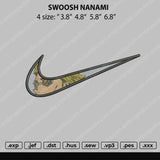 Swoosh Nanami Embroidery File 4 size