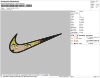 Swoosh Naruto Mode V3 Embroidery File 4 size