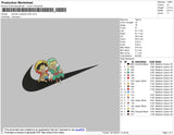 Swoosh One Piece Chibi Embroidery File 7 size