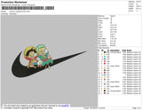 Swoosh One Piece Chibi Embroidery File 7 size