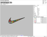 Swoosh Puzzle Embroidery File 4 size