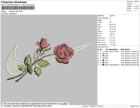 Swoosh Rose 002 Embroidery File 4 size