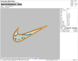 Swoosh Cinnamon R Embroidery File 4 size