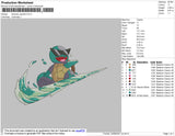 Swoosh Squirtle Embroidery Faile 4 size