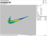 Swoosh Flag 01 Embroidery File 4 size